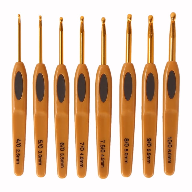 Wdftyju 8 ganchos de ganchillo de aluminio, agujas de tejer, suéter, tejido artesanal (C) Wdftyju 4vm8th2qw3ux1vu0D03