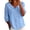 Light Blue, variant on Ussuma V-Neck Long Sleeve Women's Top Solid Color Pure Cotton with Button Vintage Tops Summer Fashion Fashion Comfortable Outdoor Photography Outdoor Date M Pink