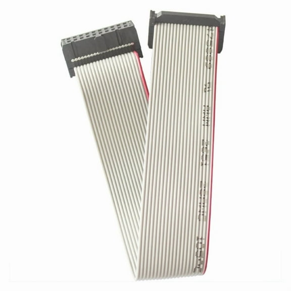 FC-20P 20Pins 2.54mm Pitch 20cm JTAG AVR Download Cable Wire Connector Gray Flat Ribbon Data Cable