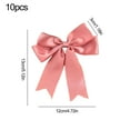 thumbnail image 3 of Red Christmas Bows Outdoor 5.1×4.7in Christmas Polyester Wreath Bows Christmas Tree Mini Bow Hanging Crafts Gift Bows Swallow Tailed Bow Gift Packaging Ribbon Bows Christmas Tree Decorations, 3 of 6