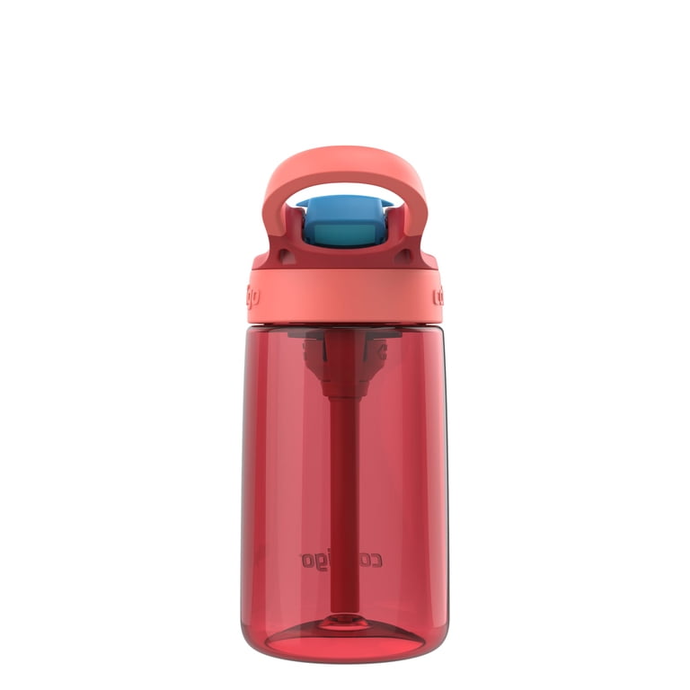 Contigo Kids Water Bottle with Redesigned Autospout Straw, 14 oz., Goji Berry Coral