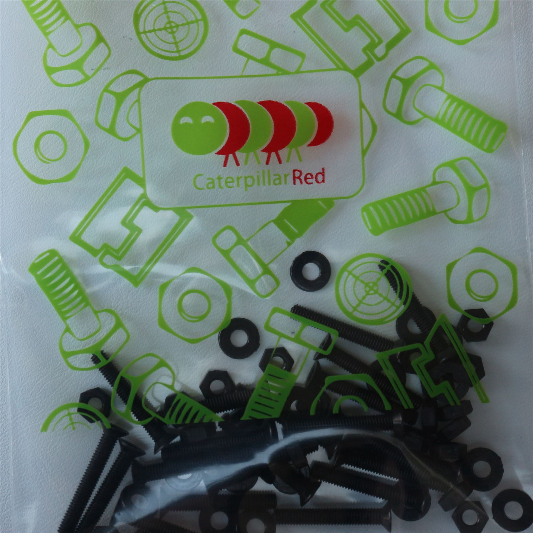 20 x Black Countersunk Screws Polypropylene (PP) Plastic Nuts and Bolts, Washers, M3 x 20mm, Anti-Corrosion, Chemical Resistant, (3/32 x 25/32 in)