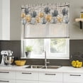 thumbnail image 4 of 2 Pack Valances for Window, Spring Tulips Flower Short Curtains for Kitchen Bedroom Living Room, Vintage Floral Barn Doors Rustic Beige Rod Pocket Small Window Treatment Valance Drapes 60 x 18 Inch, 4 of 8