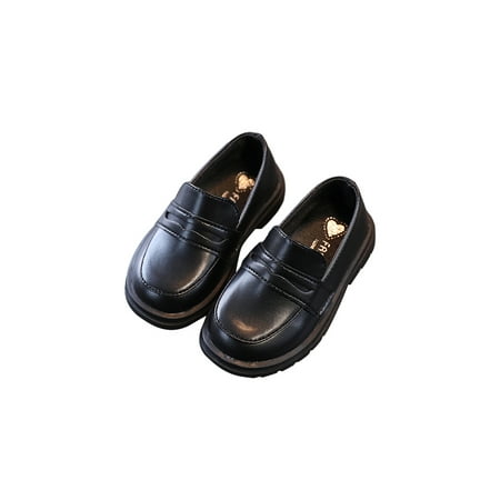 

Ymiytan Kids Boy Breathable Oxford Shoe Party Light Flat School Non-Slip Slip On Dress Shoes SZ 4.5C-3Y Black 8C