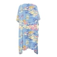 thumbnail image 2 of HELLHERO Island Sunset Long Kimono Swimsuit Cover Up Fashion Polyester Lightweight Beach Cover Up, 2 of 6
