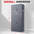 thumbnail image 6 of DNA Motoring 71" Gray Lockable Utility Metal Storage Tool Cabinet w/ 2 Adjustable Shelves, 6 of 7