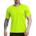 thumbnail image 2 of Clothing T-Shirts for Men Comfortable Soft Men's T-shirt Solid Color Quick Drying Breathable Tights Sweat Basketball Training Sports Wear Fitness Top Classic Basic Tees, 2 of 6