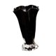 thumbnail image 5 of Jarrón de vidrio con pétalos, arte moderno, accesorio, contenedor decorativo para dormitorio y cafetería. Negro, 5 of 9