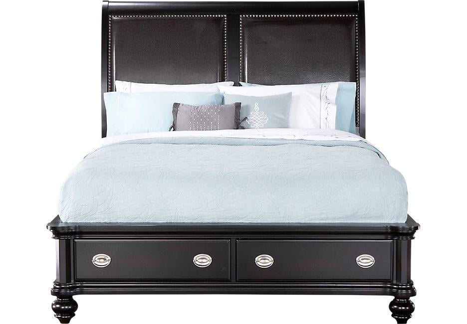 Carrollton Espresso King Bed With Faux, Espresso King Bed