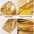 thumbnail image 6 of Kid Girls Metal Cropped Hoodie Y2k Glitter Hooded Sweatshirt Shiny Pullover, 6 of 6
