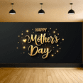 thumbnail image 5 of Gold Glitter Happy Mother's Day Banner Heart Star Decoration for Celebration Event Indoor, 5 of 8