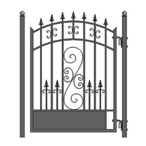 ALEKO Outdoor Garden Yard 5 x 4 feet Steel Venice Style Pedestrian Gate Black
