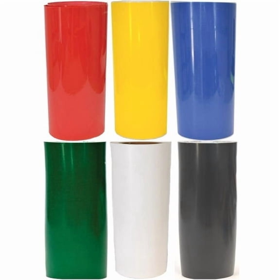 Heat Press Machine Transfer HTV PU Vinyl 6Rolls 20 inch X 12 inHeat Press Machine Transfer HTV PU Vinyl 6Rolls 20 inch X 12 inch Customize T-shich Customize T-shirts Heat Press Transfer Logos Numbers