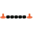 thumbnail image 1 of Kit de 7 almohadillas de fieltro para tambor, resistentes al desgaste, antifricción, color negro, naranja y rojo, para platillos (25 mm (WC77)), 1 of 14