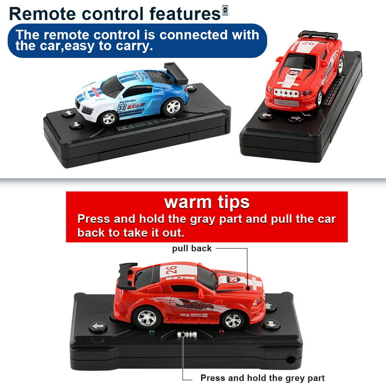 SNNROO RC Car,Mini Coke Can Remote-Control Car Boy Toys Phone Control Cars,  Pocket Racing Remote Control Car with Sticker