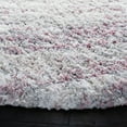 thumbnail image 4 of SAFAVIEH Fontana Shag Darien Abstract Plush Area Rug, Pink/Grey, 5'3" x 5'3" Round, 4 of 8
