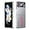 Pink, variant on Clear for Samsung Galaxy Z Flip 4 Case with Kickstand, Built-in Screen Protector [Horizontal & Vertical Stand] Crystal Clear Slim Fit Anti-Yellow Scratch Resistant Shockproof Case, Silver