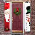 thumbnail image 1 of Bandera De Puerta De Bienvenida De Navidad, Cartel De Papá Noel, Muñeco De Nieve, Colgante De Pared, Cartel De Porche, Decoraciones De Navidad Para Ciudad Al Aire Libre O Rural Eigraketly HA038217-00, 1 of 6