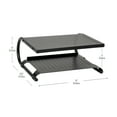 Mind Reader 2 Tier Monitor Stand Riser, Black