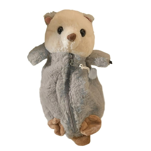Estuche para lápices de animales de peluche, porta bolígrafos y rotuladores, bolsa de papelería suave para niños Nutrias marinas
