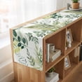 thumbnail image 6 of Table Runners 60 Inches Long Dress Scarves, Green Leaves Farmhouse Kitchen/Dining Table Runner, Small Coffee Tablerunners, Summer Botanical Farmhouse Watercolor Leaf 13x60 Inch, 6 of 9