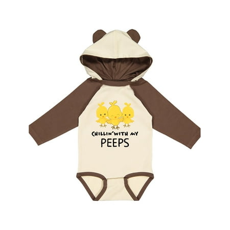 

Inktastic Chillin With my Peeps Gift Baby Boy or Baby Girl Long Sleeve Bodysuit