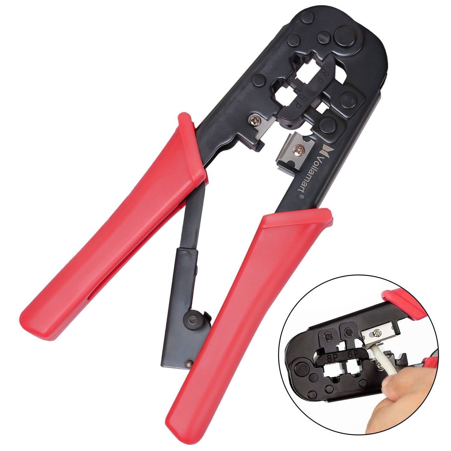 Cable Crimping Tool Car Wire Terminal Crimper Kit Stripper Cutter Ratchet Dies 