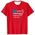 thumbnail image 4 of IDOCLOTHES 250th Anniversary USA Shirt Men 250 Years 1776-2026 Air Force Airplane Graphic Tee Mens T-Shirts 4th of July Shirts for Men Patriotic T Shirts for Man Tshirts Red, XXXXXL, 4 of 5