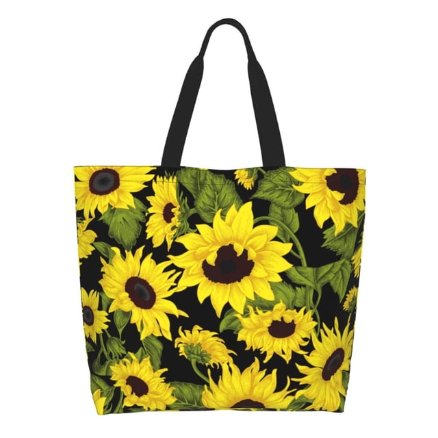 Balery Sunflowers In Vintage Bolsa Tote Estilo Estético con Cremalleras, Bolsa de Hombro, Bolsa de Compras Grande y Plegable