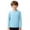 00-Light Blue11363, variant on Tiijoy Boys UPF 50 Long Sleeve Rash Guard Kids Solid Quick Drying Swim Shirt, Sizes 3-14