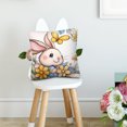 thumbnail image 4 of up to 60% Off WIZUTIZ Easter Pillow Cover Rabbits Flower And Easter Eggs Green One Side Sided Printed Pillowcase A, 4 of 5