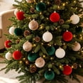 thumbnail image 5 of Christmas Tree Ornaments Velvet Balls, 15 Pack 2.4 Inch Shatterproof Neutral Hanging Ornaments for Christmas Xmas Decoration Indoor Holiday Decorations, 5 of 9