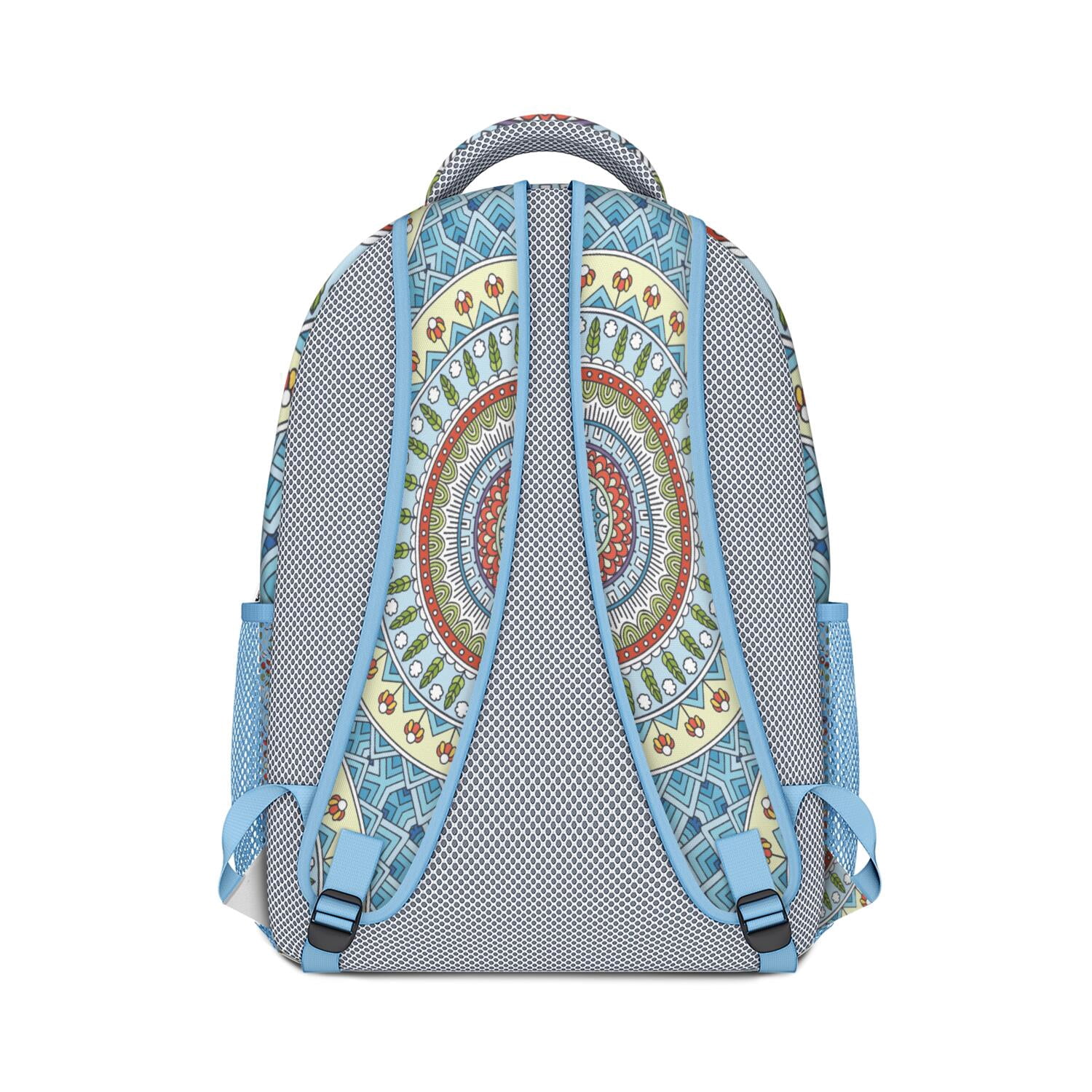 Artistic Spiritual Mandala Waterproof Bookbag - Ergonomic Design for College Students