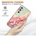thumbnail image 2 of CASEFIV YTC10005 Soft Marble Silicone Back Cover Cell Phone Case for Samsung Galaxy 24, Rose Gold, 2 of 8