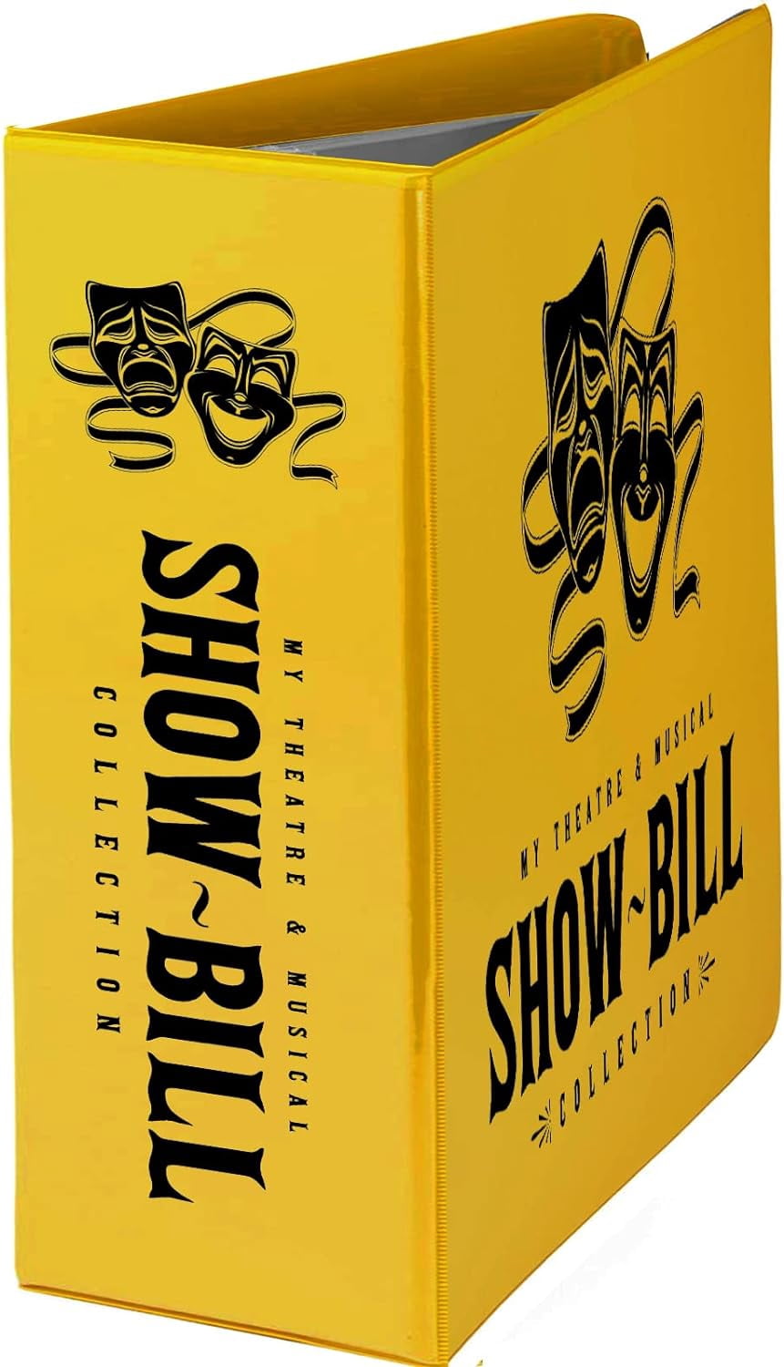Show-Bill D-Ring Binder for Broadway and Theatre Show-Bills, Comes with 25 Sheet Protectors to Hold and Organize All Your Stage Collections
