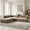 Brown, variant on Christopher Knight Home 115" Modern L-Shaped Sectional Sofa with Chaise, Compressed Living Room Couch, Beige