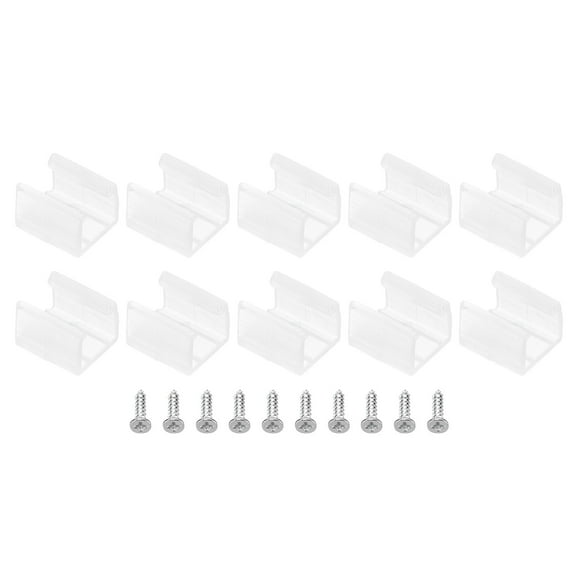 Uxcell LED Strip Light Clips, 40 Pack Mounting Bracket Fixing Clip Plastic Clamp for 8mm-10mm Light Cable Translucent