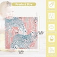 thumbnail image 3 of GZHJMY Baby Gauze Towels for Kids Soft Handkerchief Newborn 100% Cotton Leopard Cheetah Animal Print Pink Absorbent 12x12 Inch 3 Pack, 3 of 7