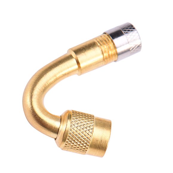 Valve de Pneu à Air en Laiton à 45 Degrés, Tige de Valve Schrader avec Adaptateur d'Extension pour Voiture, Camion, Moto