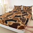thumbnail image 4 of Feelyou Plane Camo Full Size Sheets for Boys, Rustic Camouflage Bed Sheets for Bedroom, Brown, 4-Piece, 4 of 5