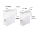 thumbnail image 4 of Kearding Cubo de almacenamiento de arroz PP, a prueba de polillas, a prueba de polvo, transparente, a prueba de humedad, dispensador de polvo de Organizadores de utensilios de cocina Grande, 4 of 6