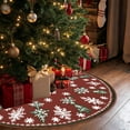 thumbnail image 5 of Hometravel Washable Christmas Tree Skirt, Short Pile HD Printed Rug Decor, Reusable Tree Base Cover for Home, Party Decoration, 5 of 6