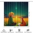 thumbnail image 2 of Boy And Fox Watching Stars Shower Curtain Bathroom Sets Toilet Lid Rug, Bath Mat And Contour Mat, Shower Curtain 4Pcs, 2 of 8