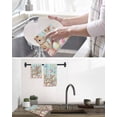 thumbnail image 5 of Easter Kitchen Dish Towels for Drying Dishes Set of 3, Spring Rabbit Colorful Eggs Flowers Wooden Grain Waffle Weave Microfiber Hand Tea Bathroom Towels Quick Dry & Absorbent Towel 15.7x23.6, 5 of 7
