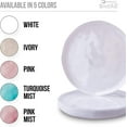 thumbnail image 3 of ELEGANT SALAD PLATES | Hammered Design | Lava Collection | White, 3 of 5
