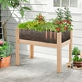 thumbnail image 2 of ZYPPPA Raised Garden Bed with Legs, 24” Elevated Planter Box with 2 Acrylic Panel Sides, Drain Holes, Movable Beds, Plant Terrarium w/Stand, Planter Raised Beds for Vegetables, Fruits, Herbs, 2 of 9