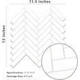 thumbnail image 4 of Herringbone Peel and Stick Backsplash Tile - 10 Sheets Thassos White PVC Self Adhesive Tiles Stick on Wall Tile for Kitchen, Bathroom and Fireplace(Matte), 4 of 10