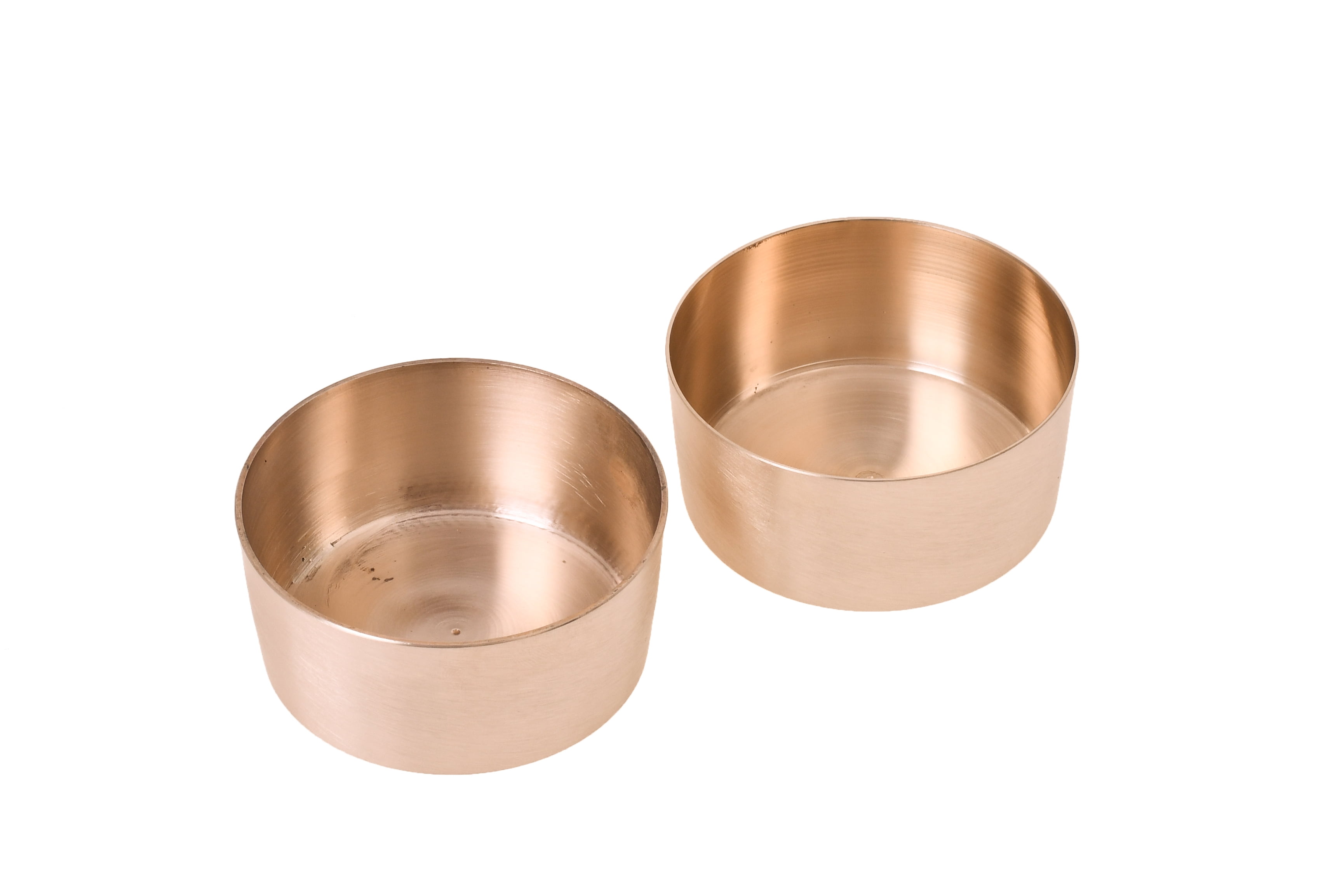 1 Pc Dishes Serving Purpose Plain Bronze Katori Handmade Tableware Round Bowl 