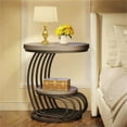 thumbnail image 4 of Fnova End Table Modern Wood Narrow Farmhouse Side Tables with Storage Shelf for Living Room, Bedroom, Nightstand, 4 of 16