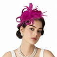 thumbnail image 2 of Delicate Feather Hairband Elegant Floral Headpiece For Women Wedding Party Performance Accessories Versatile Hair Accessory, 2 of 3